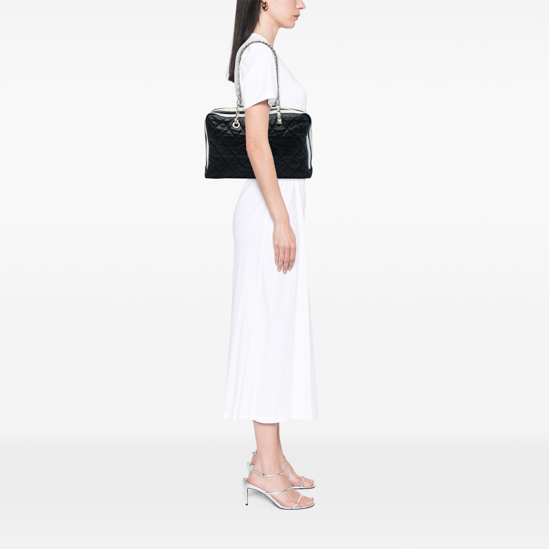 Chanel Sac porté épaule Paris Venice Matelassé Lido Cuir d'agneau Noir – vue 5 – GABY PARIS