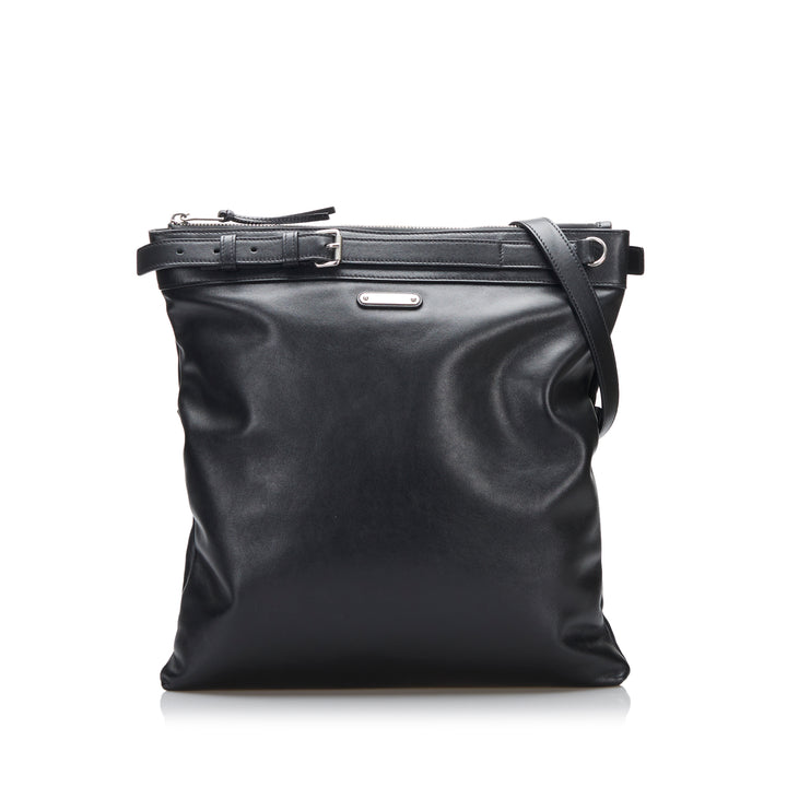 ID Flat Messenger Bag Black - Gaby Paris