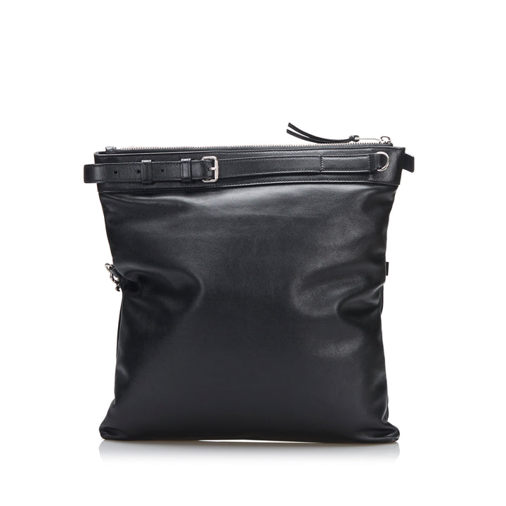 ID Flat Messenger Bag Black - Gaby Paris