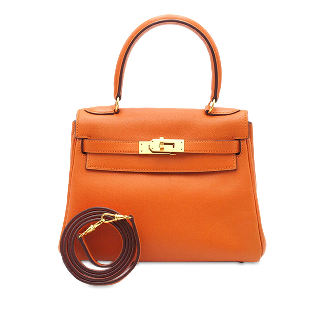 Hermès Mini Gulliver Kelly Retourne 20 Orange - GABY PARIS