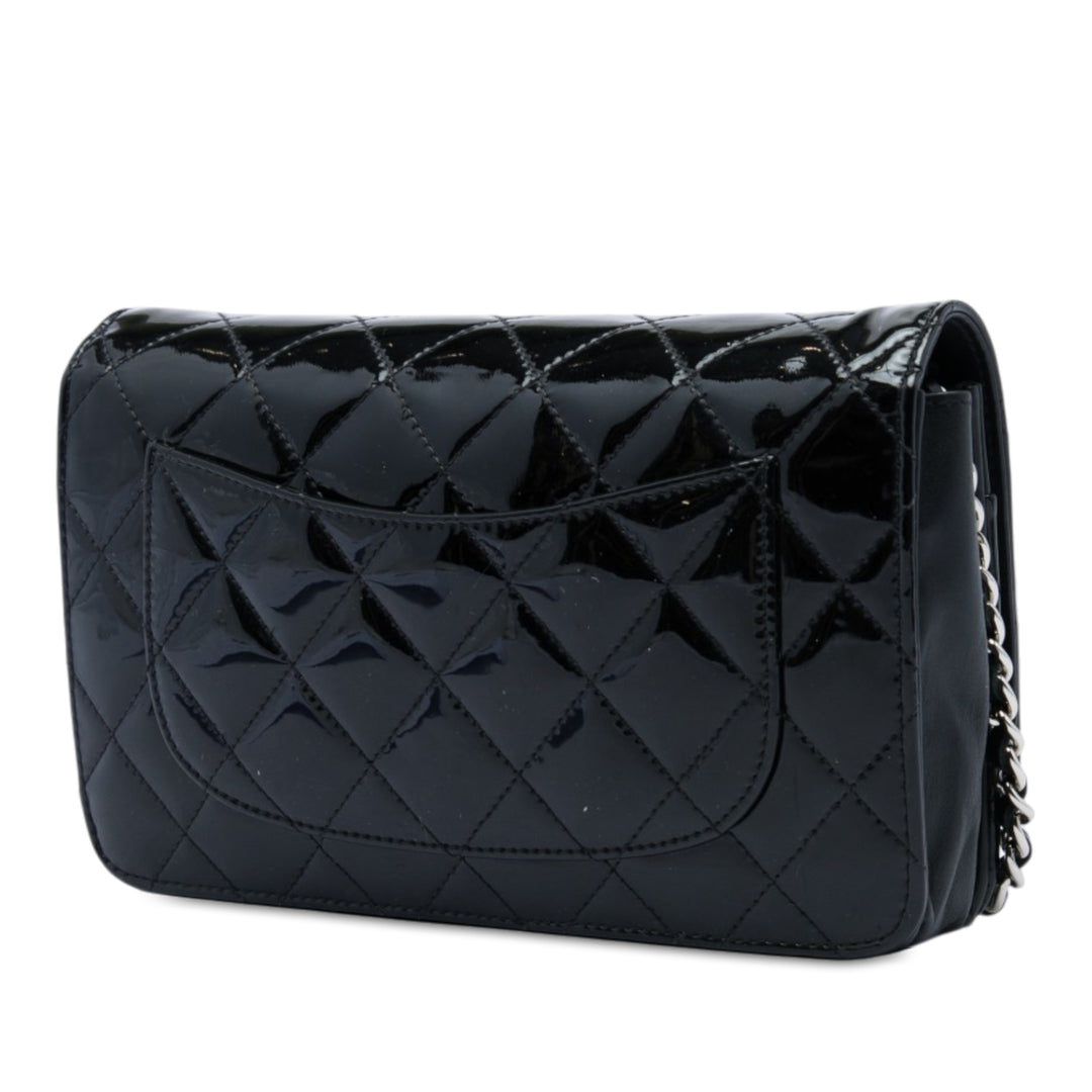 CC Matelassé Wallet on Chain Noir