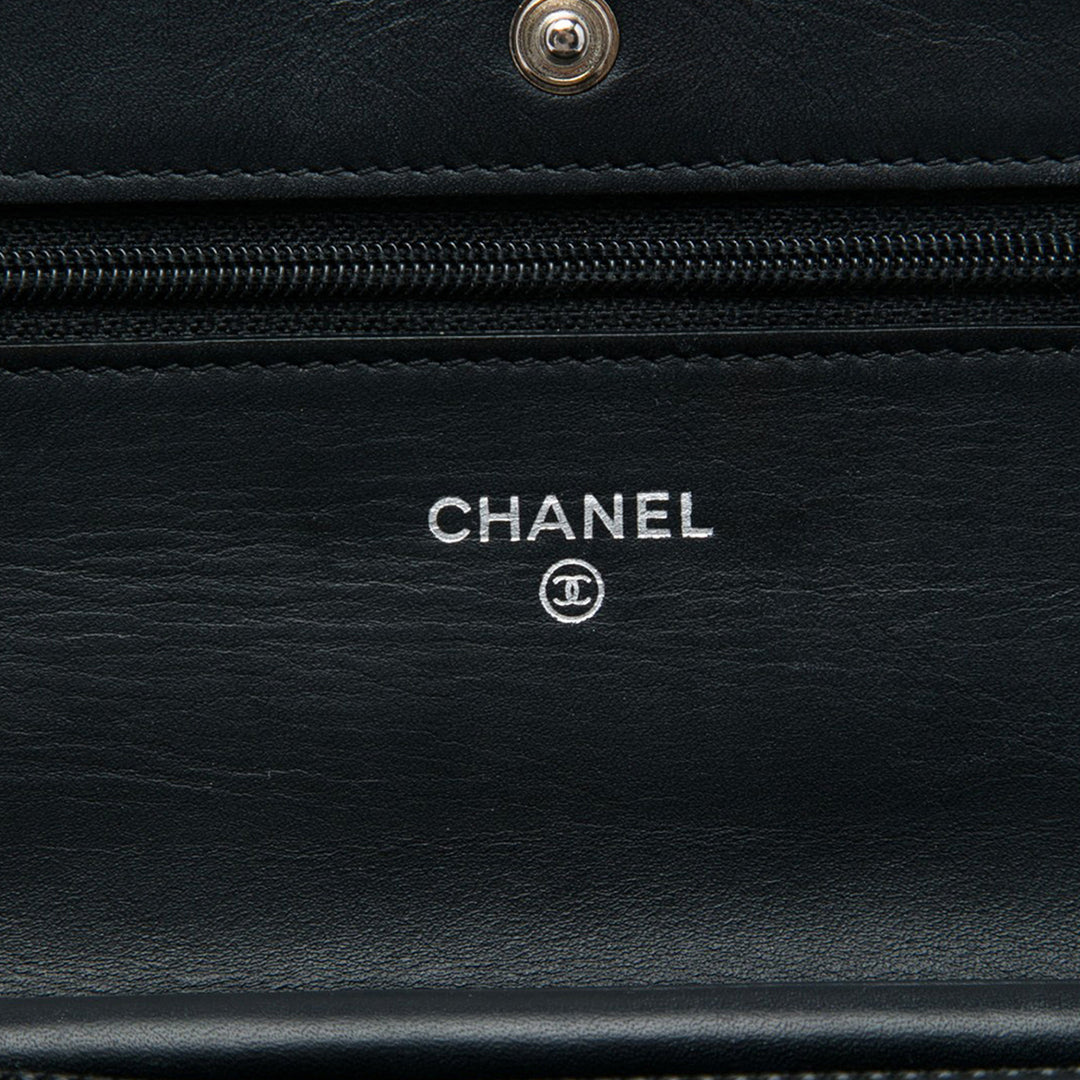 CC Matelassé Wallet on Chain Noir