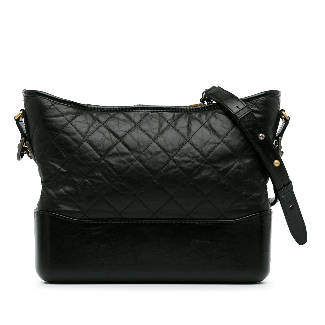 Medium Lambskin Gabrielle Crossbody Black - Gaby Paris