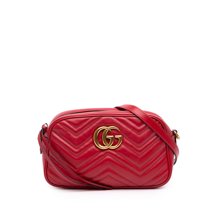 GG Marmont Matelasse Sac Petit Rouge