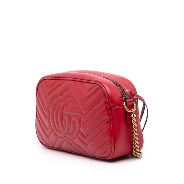 GG Marmont Matelasse Sac Petit Rouge