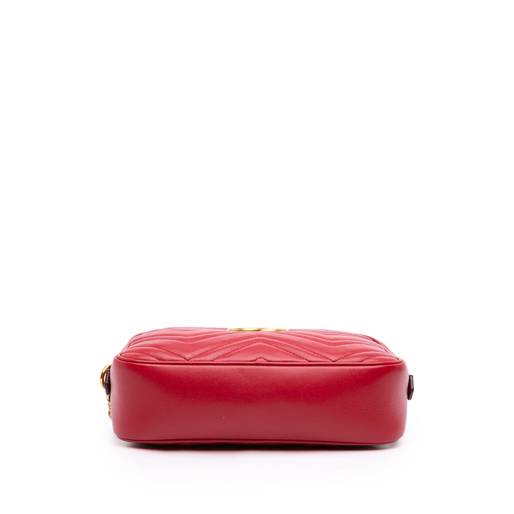 GG Marmont Matelasse Sac Petit Rouge
