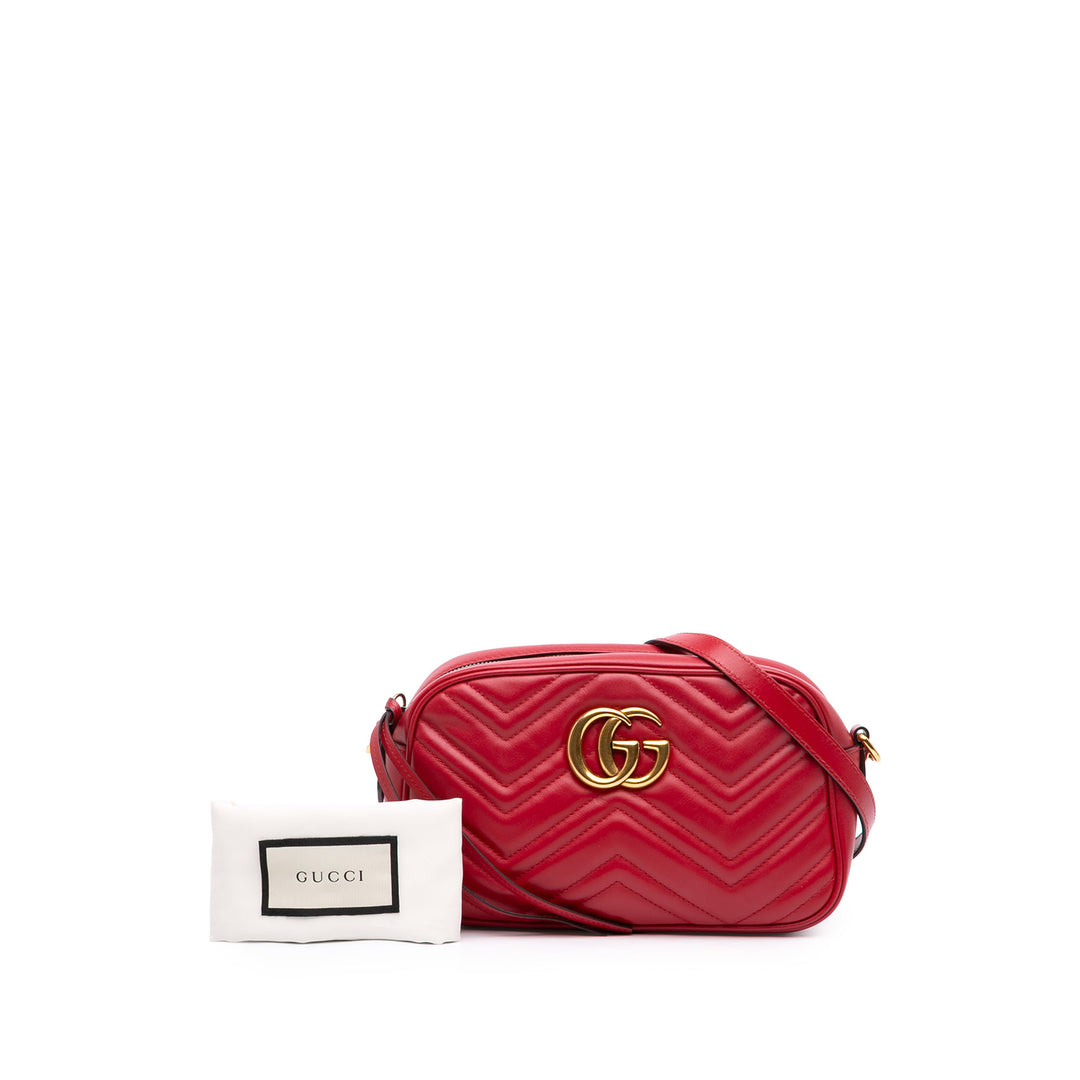 GG Marmont Matelasse Sac Petit Rouge