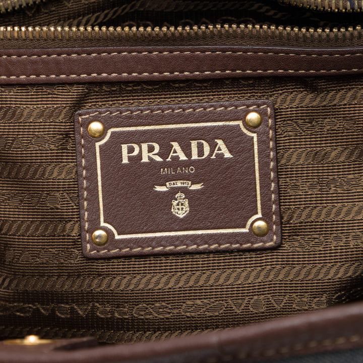 Vitello Daino à finitions Canapa Logo Sac Bleu