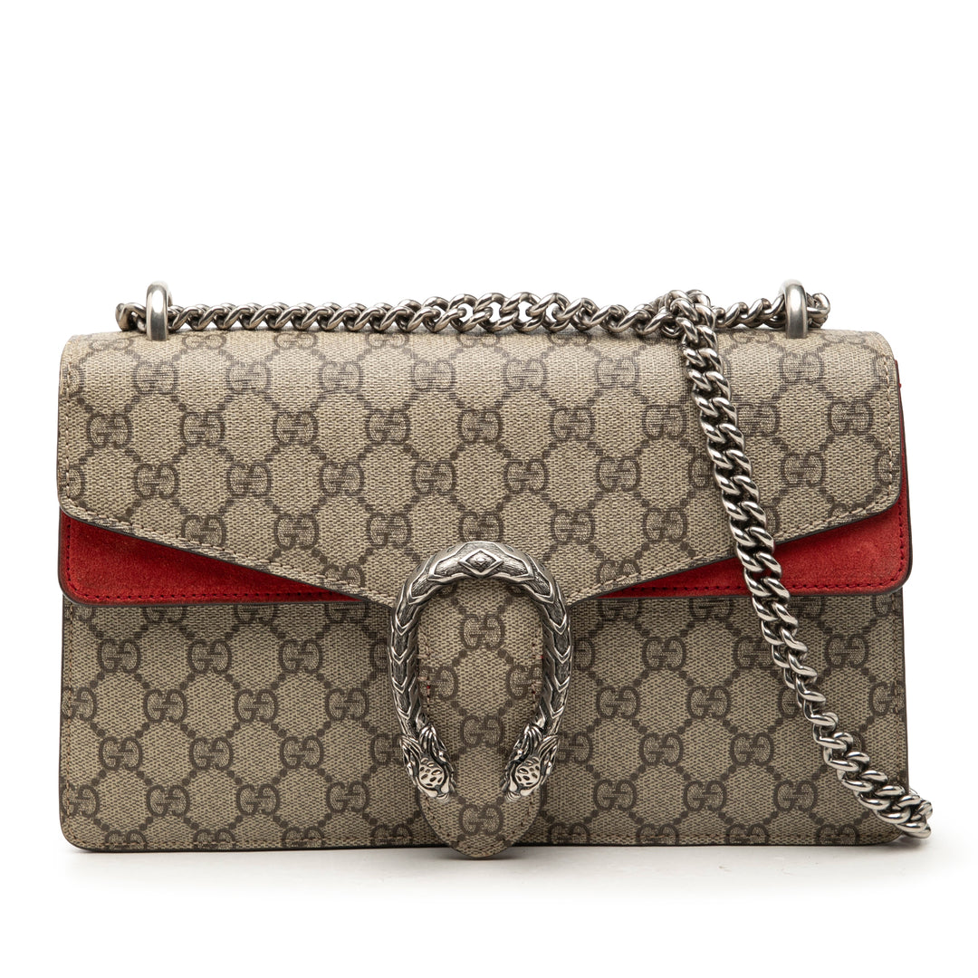 Gucci Sac porté épaule Dionysus GG Supreme Moyen Beige – vue principale – GABY PARIS