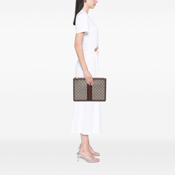 Web Ophidia Pochette GG Supreme Beige