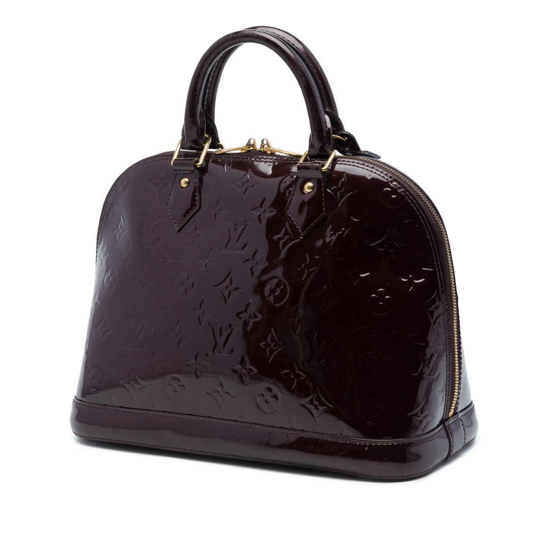 Alma PM Cuir verni Monogram Violet