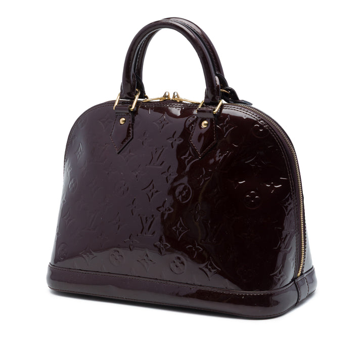 Alma PM Cuir verni Monogram Violet