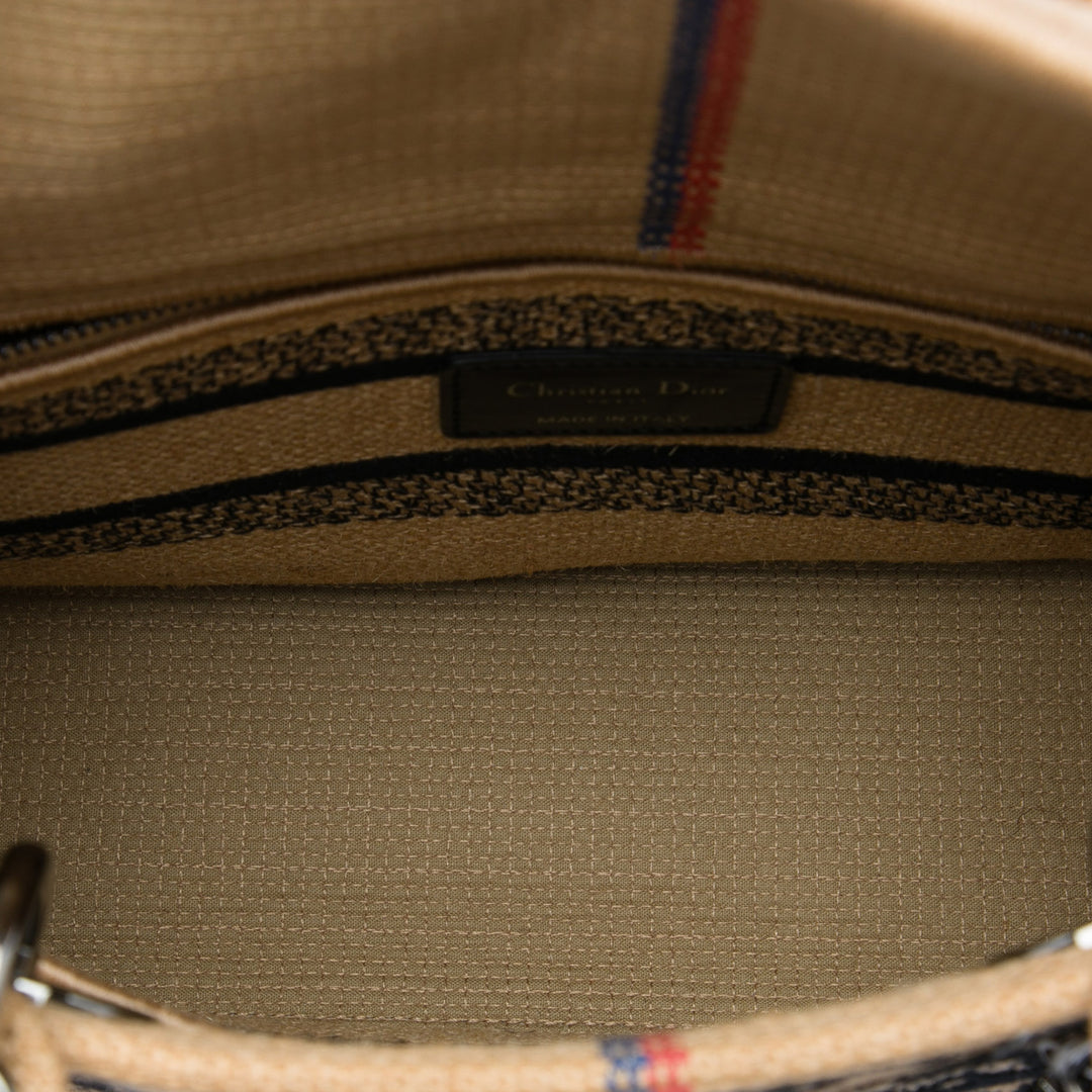 Dior Sac à main Jute brodé Lady D-Lite Moyen Beige – vue 4 – GABY PARIS
