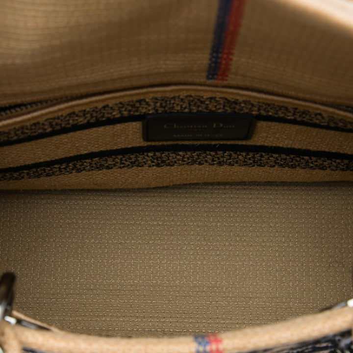 Dior Sac à main Jute brodé Lady D-Lite Moyen Beige – vue 4 – GABY PARIS