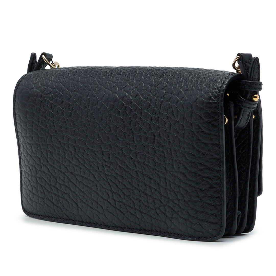 Burberry Sac bandoulière Texturé Madison Wallet on Chain Noir – vue 2 – GABY PARIS