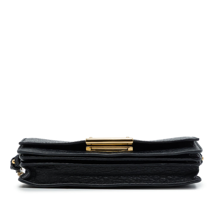 Burberry Sac bandoulière Texturé Madison Wallet on Chain Noir – vue 3 – GABY PARIS