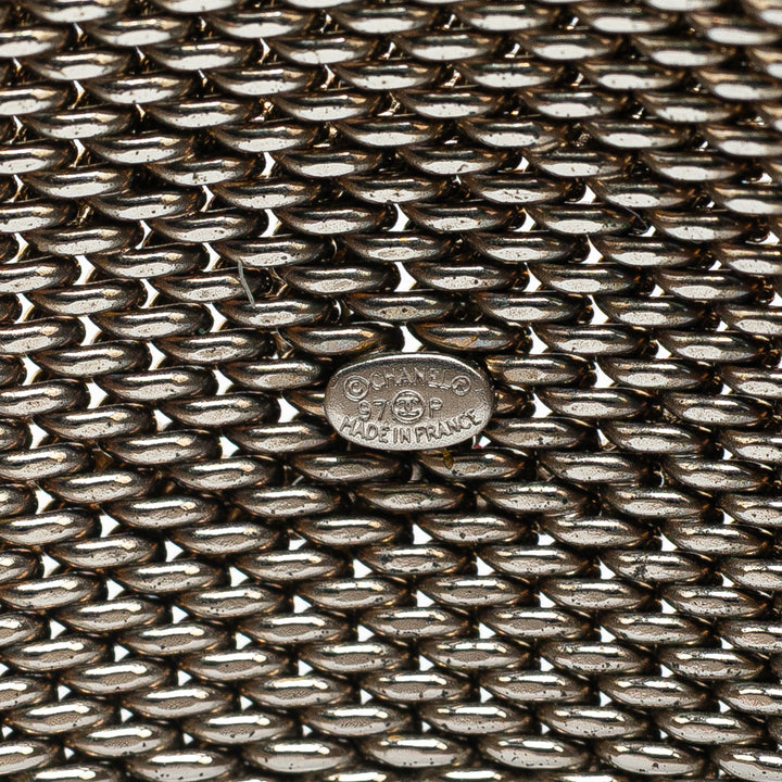Silver CC Metal Mesh Bracelet Silver - Gaby Paris