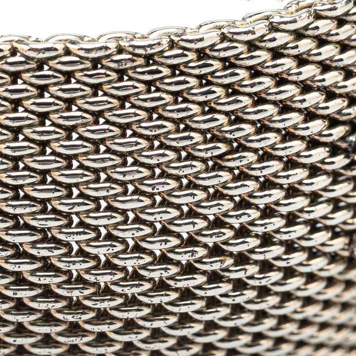 Silver CC Metal Mesh Bracelet Silver - Gaby Paris