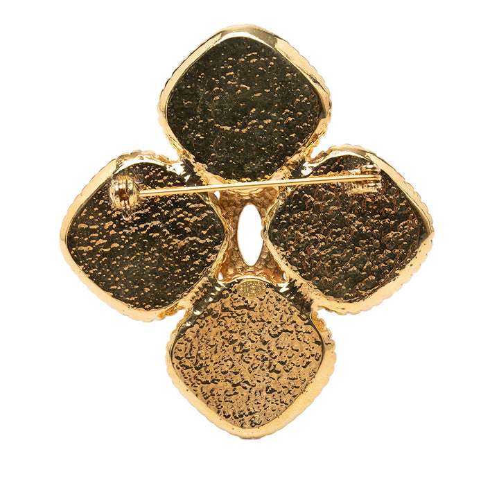Chanel plaqué Coco Mark Flower Broche