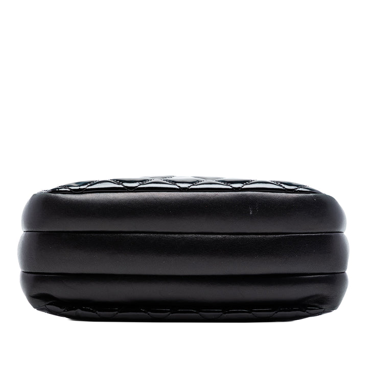 Chanel CC Matelassé Cuir verni Double Zip Sac caméra