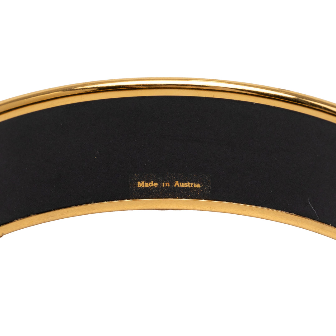 Hermès Wide Printed Émail Bangle 65