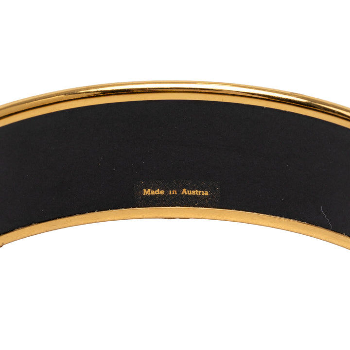 Hermès Wide Printed Émail Bangle 65