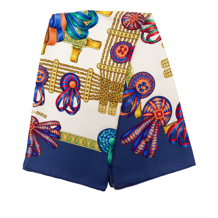 Hermès Les Rubans du Cheval Soie Foulard 90
