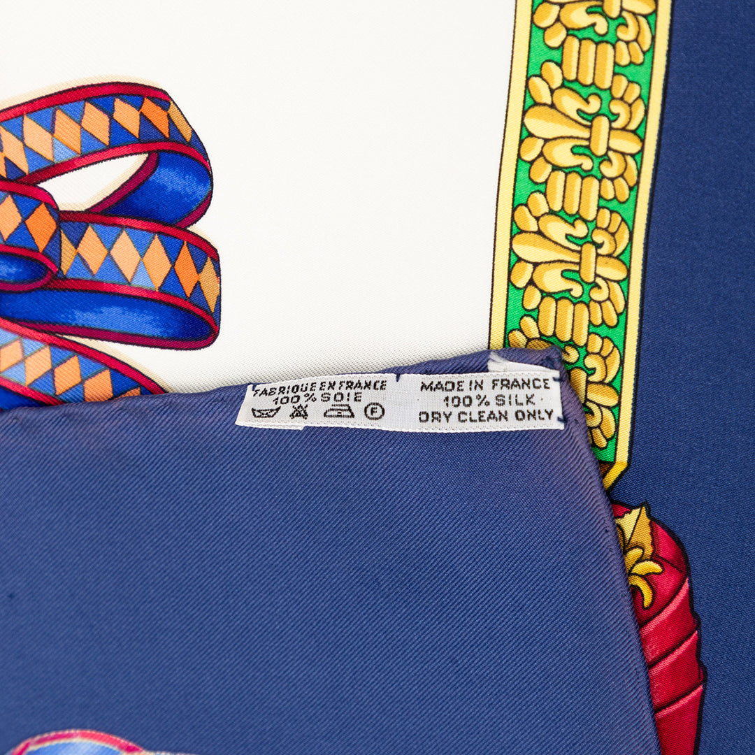 Hermès Les Rubans du Cheval Soie Foulard 90