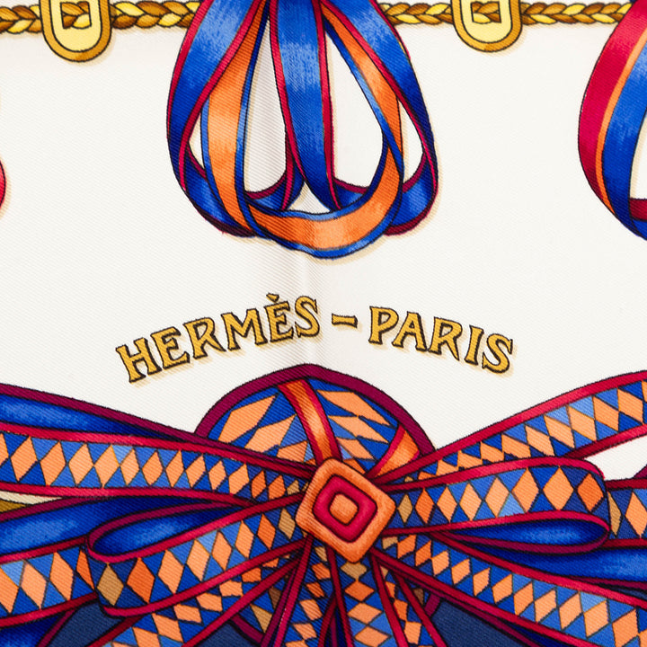 Hermès Les Rubans du Cheval Soie Foulard 90