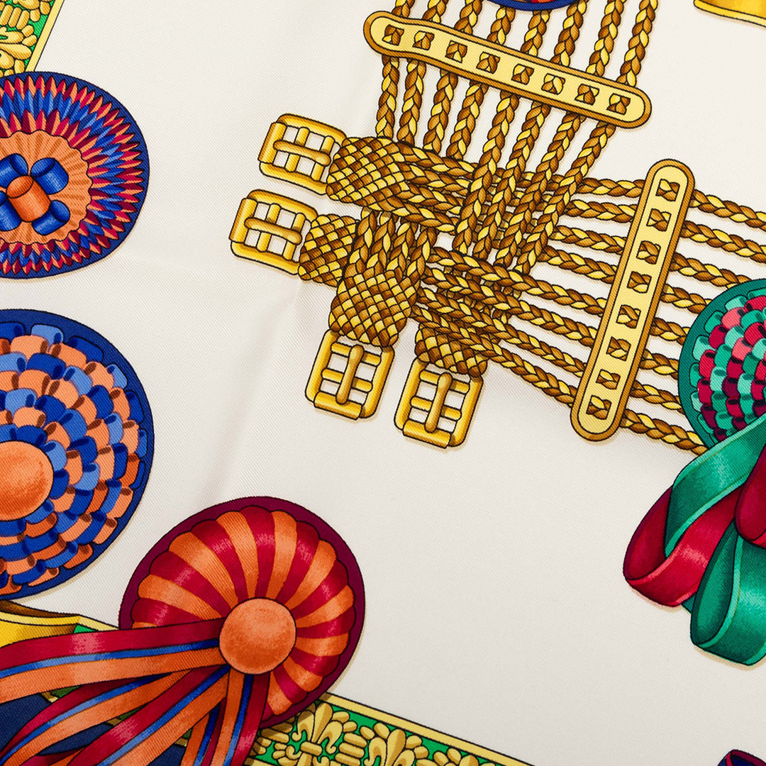 Hermès Les Rubans du Cheval Soie Foulard 90