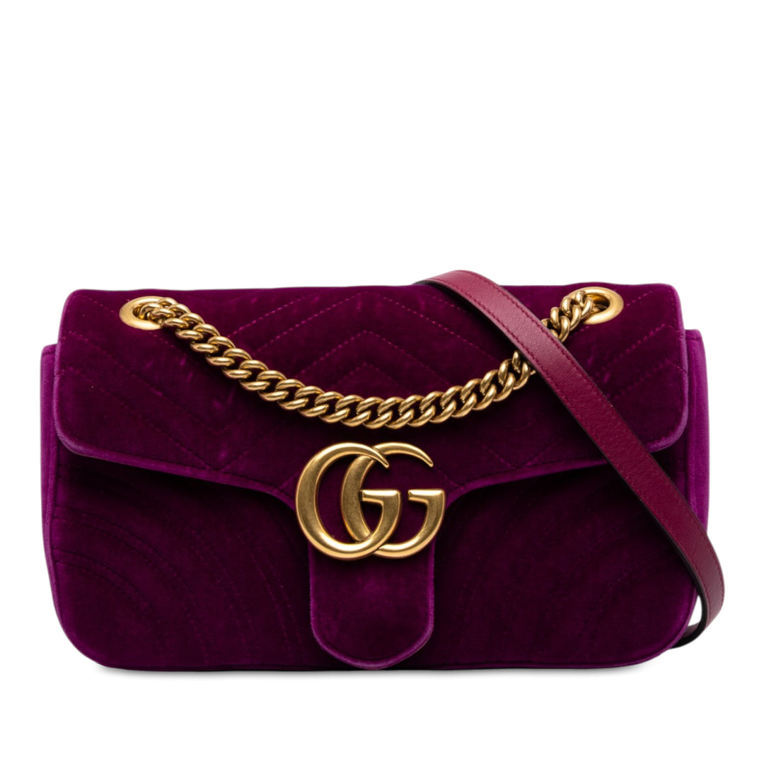 GG Marmont Matelasse Sac Moyen Violet