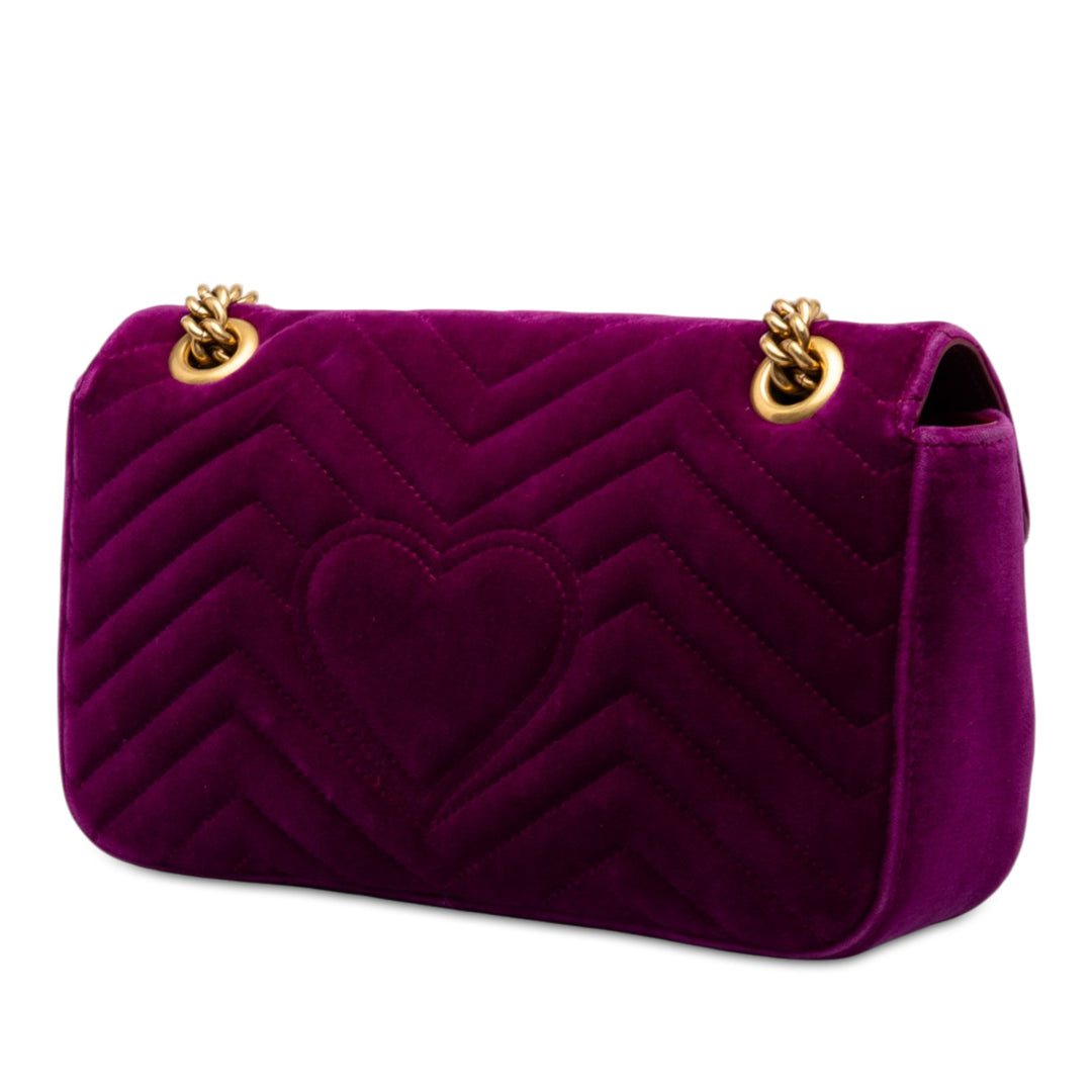 GG Marmont Matelasse Sac Moyen Violet