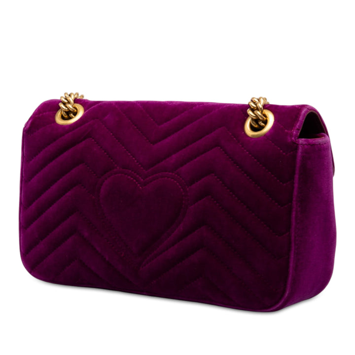GG Marmont Matelasse Sac Moyen Violet