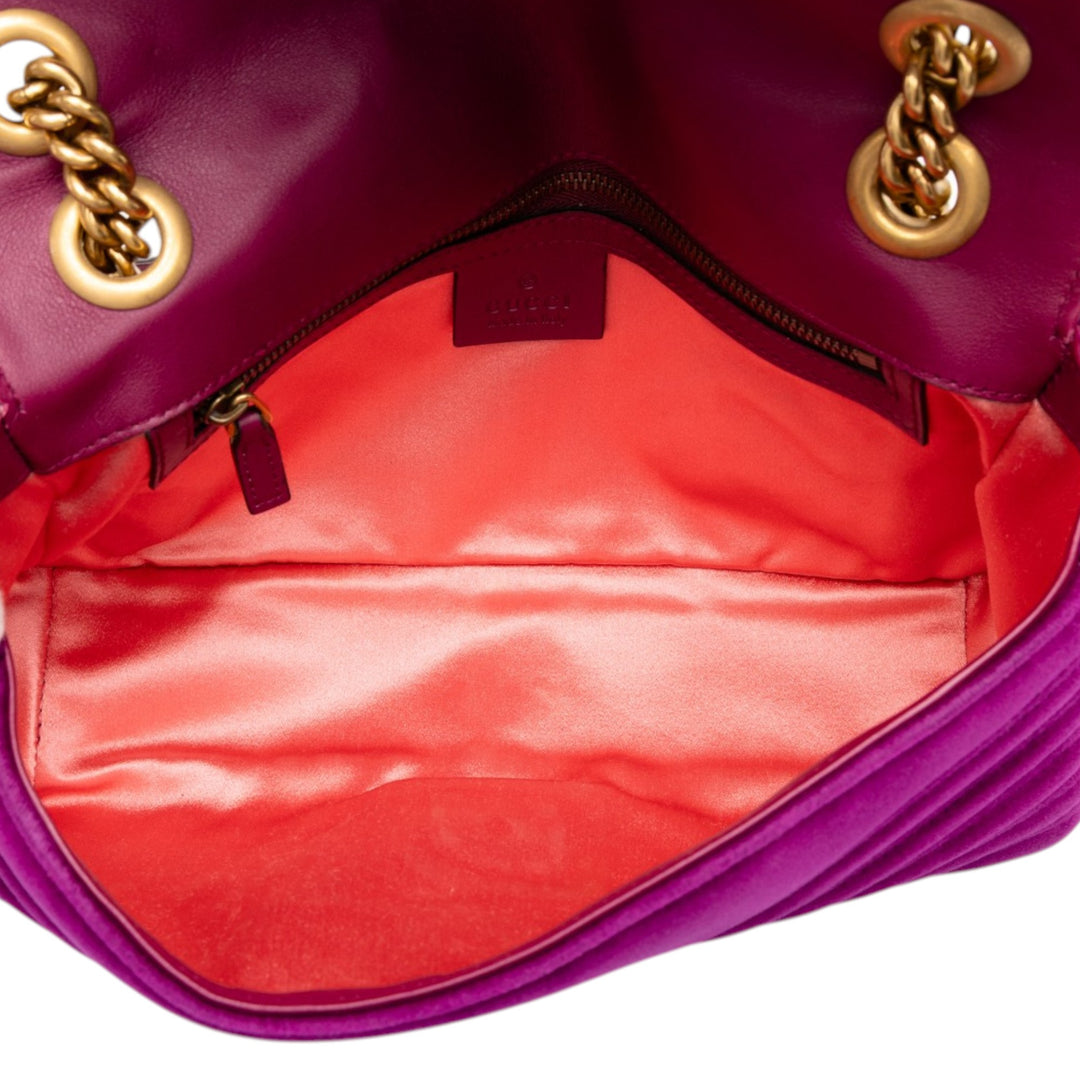 GG Marmont Matelasse Sac Moyen Violet
