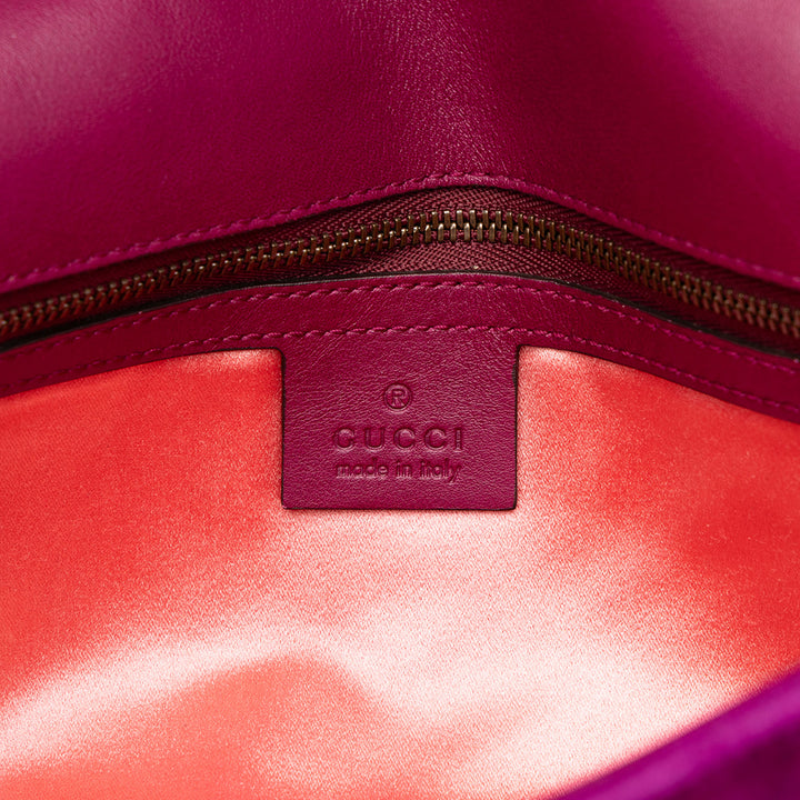 GG Marmont Matelasse Sac Moyen Violet
