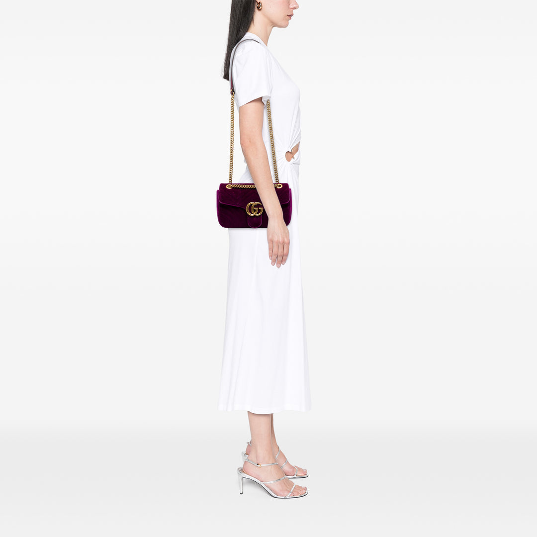 GG Marmont Matelasse Sac Moyen Violet