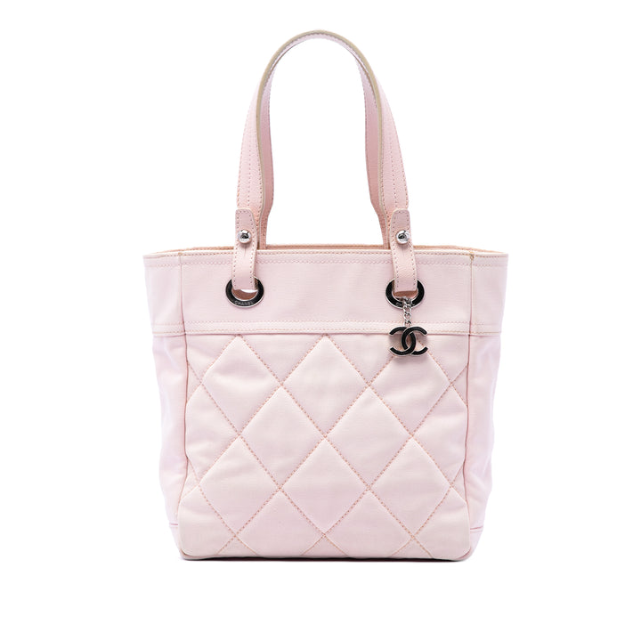 Chanel Small Matelassé Toile Paris Biarritz Cabas
