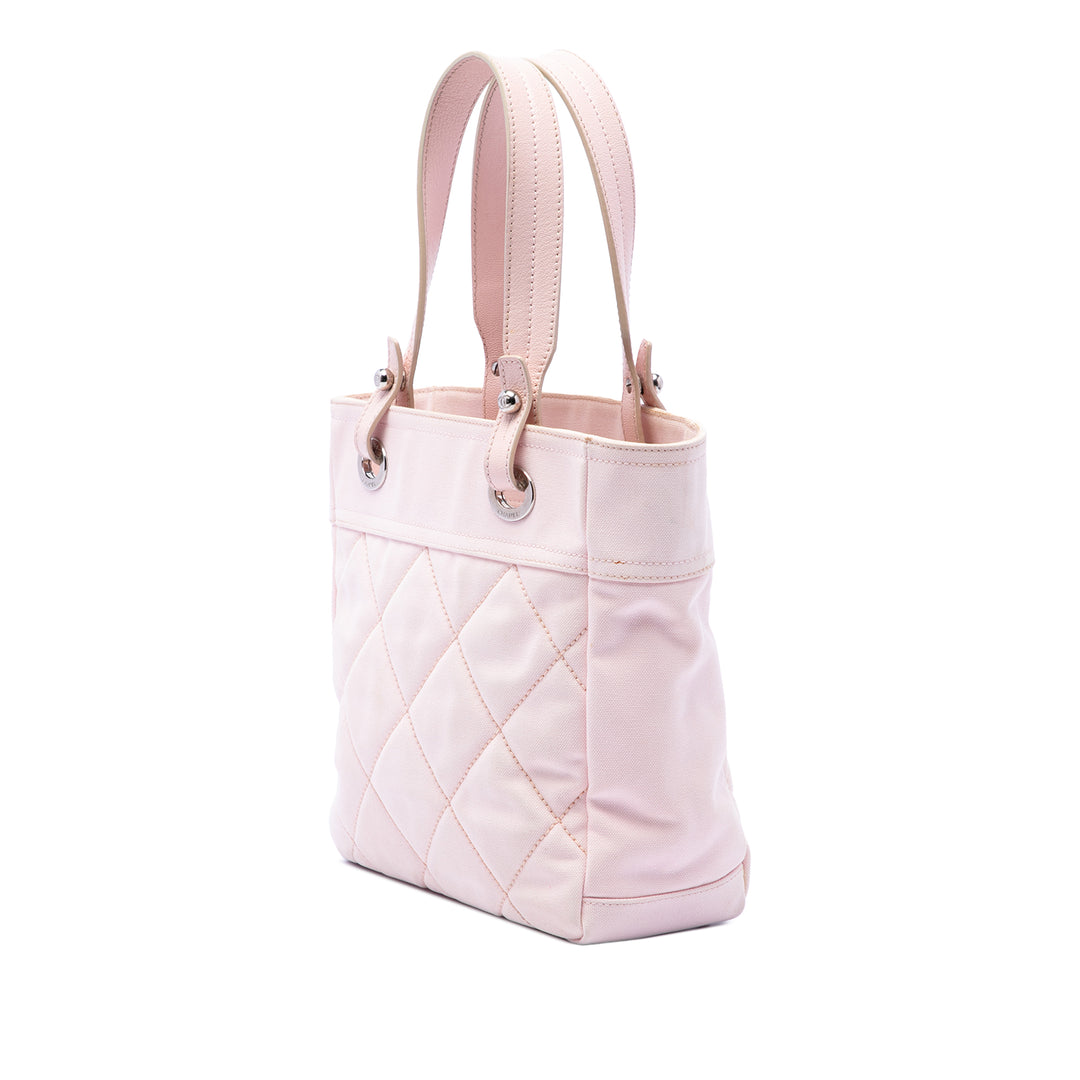 Chanel Small Matelassé Toile Paris Biarritz Cabas