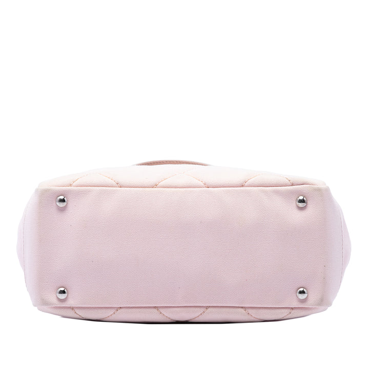 Chanel Small Matelassé Toile Paris Biarritz Cabas