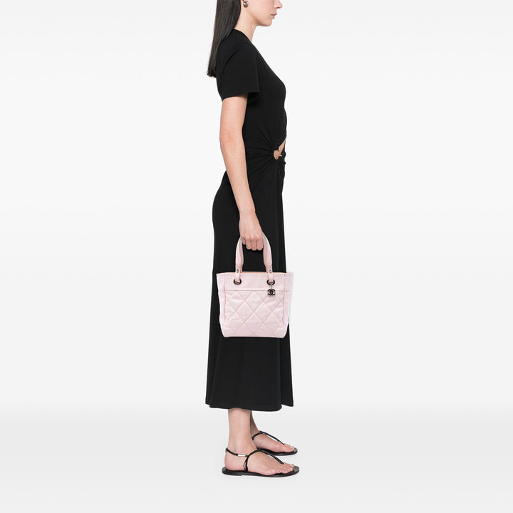 Chanel Small Matelassé Toile Paris Biarritz Cabas