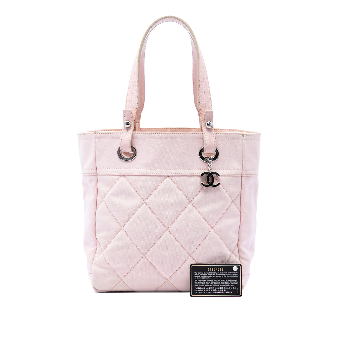 Chanel Small Matelassé Toile Paris Biarritz Cabas