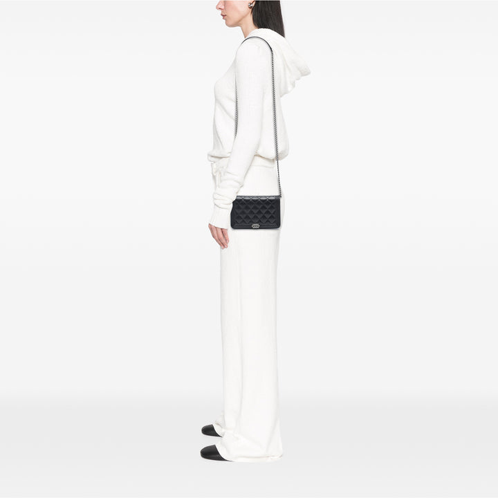 Matelassé Boy Wallet on Chain Cuir caviar Noir
