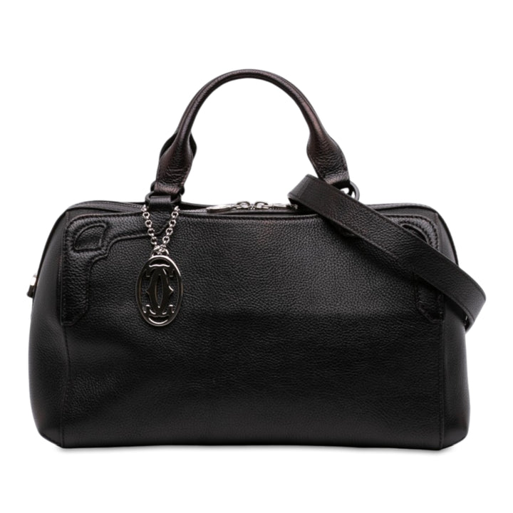 grainé Marcello de Cartier Sac bowling Cuir de veau grainé Noir