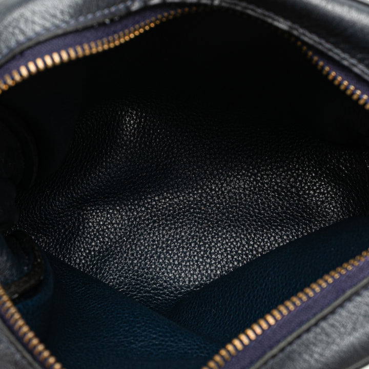 Box Calf Jockey Crossbody Blue - Gaby Paris