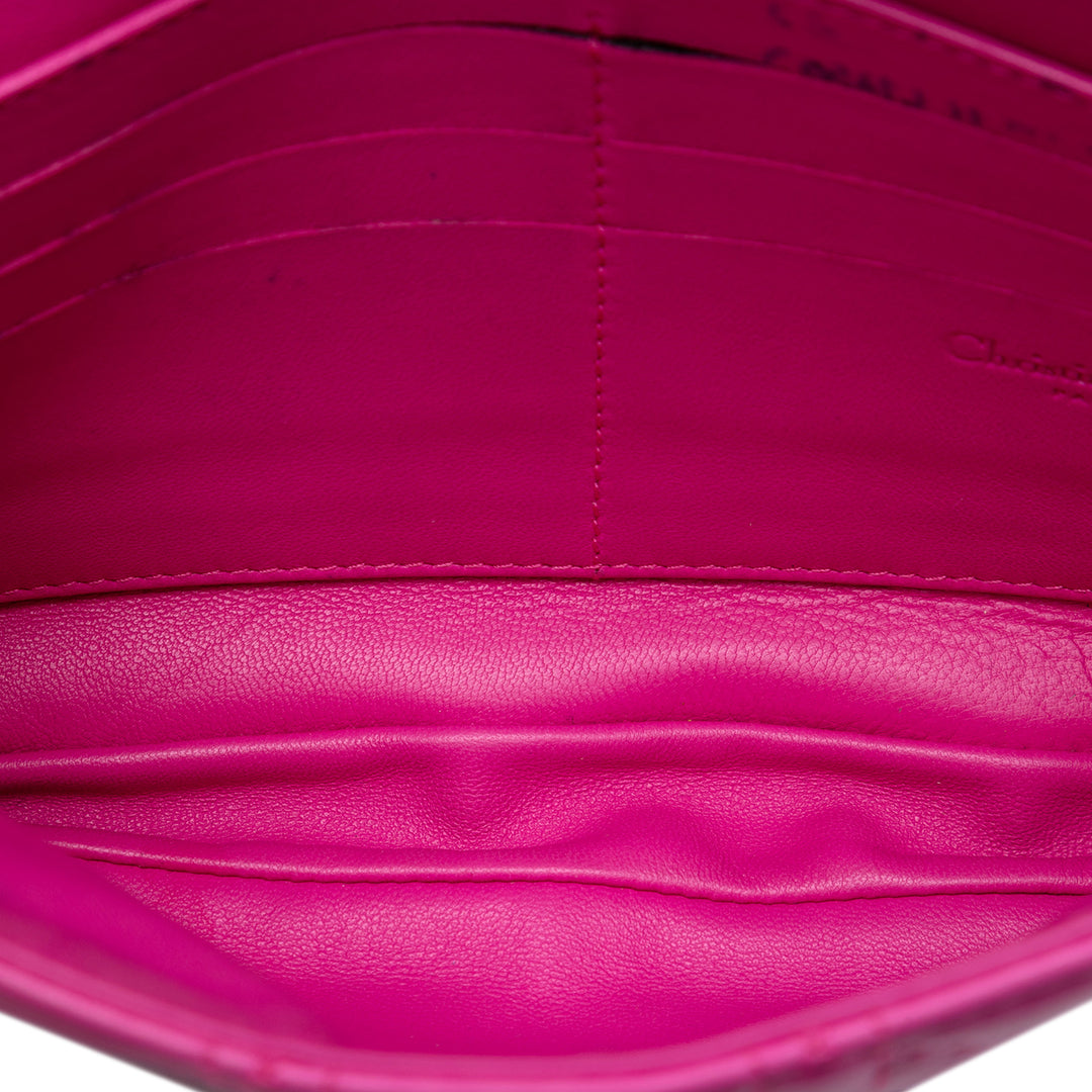 Dior Cannage Chaîne Pochette Cuir d'agneau Rose – vue 4 – GABY PARIS