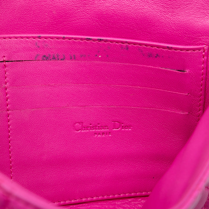 Dior Cannage Chaîne Pochette Cuir d'agneau Rose – vue 5 – GABY PARIS