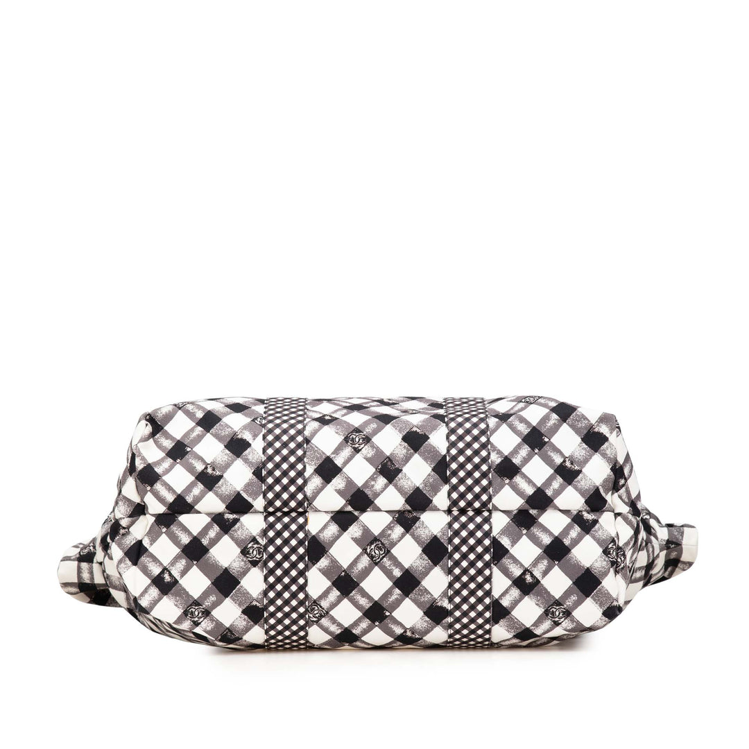 Chanel Imprimé Gingham Weekender Cabas Toile