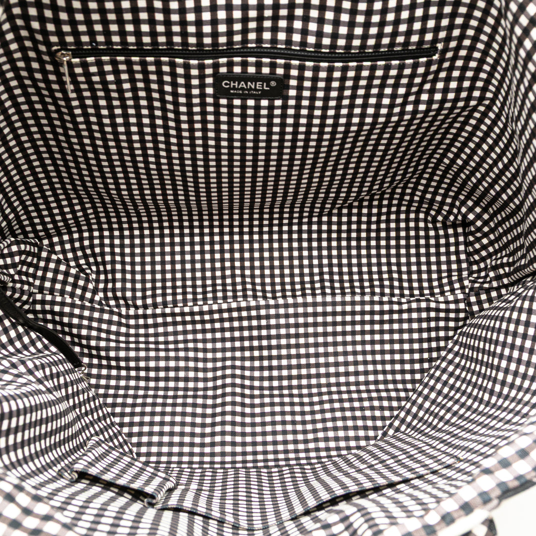 Chanel Imprimé Gingham Weekender Cabas Toile