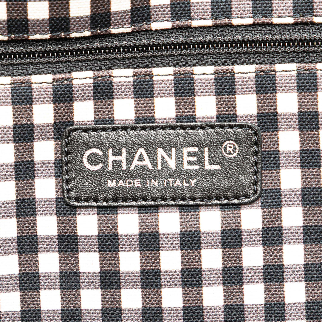 Chanel Imprimé Gingham Weekender Cabas Toile