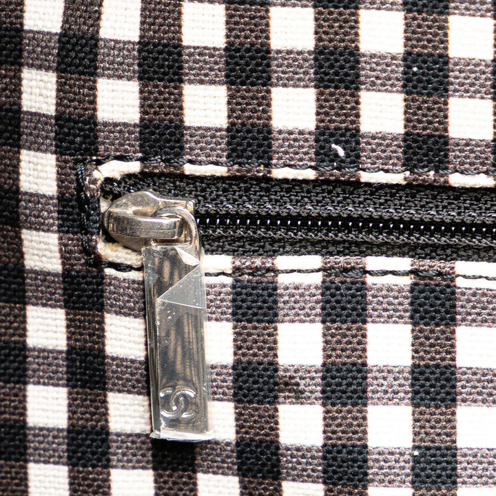 Chanel Imprimé Gingham Weekender Cabas Toile